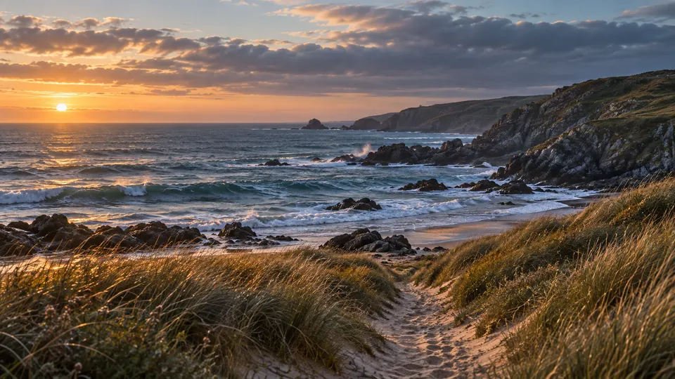 A quiet path through the dunes to the Atlantic shore